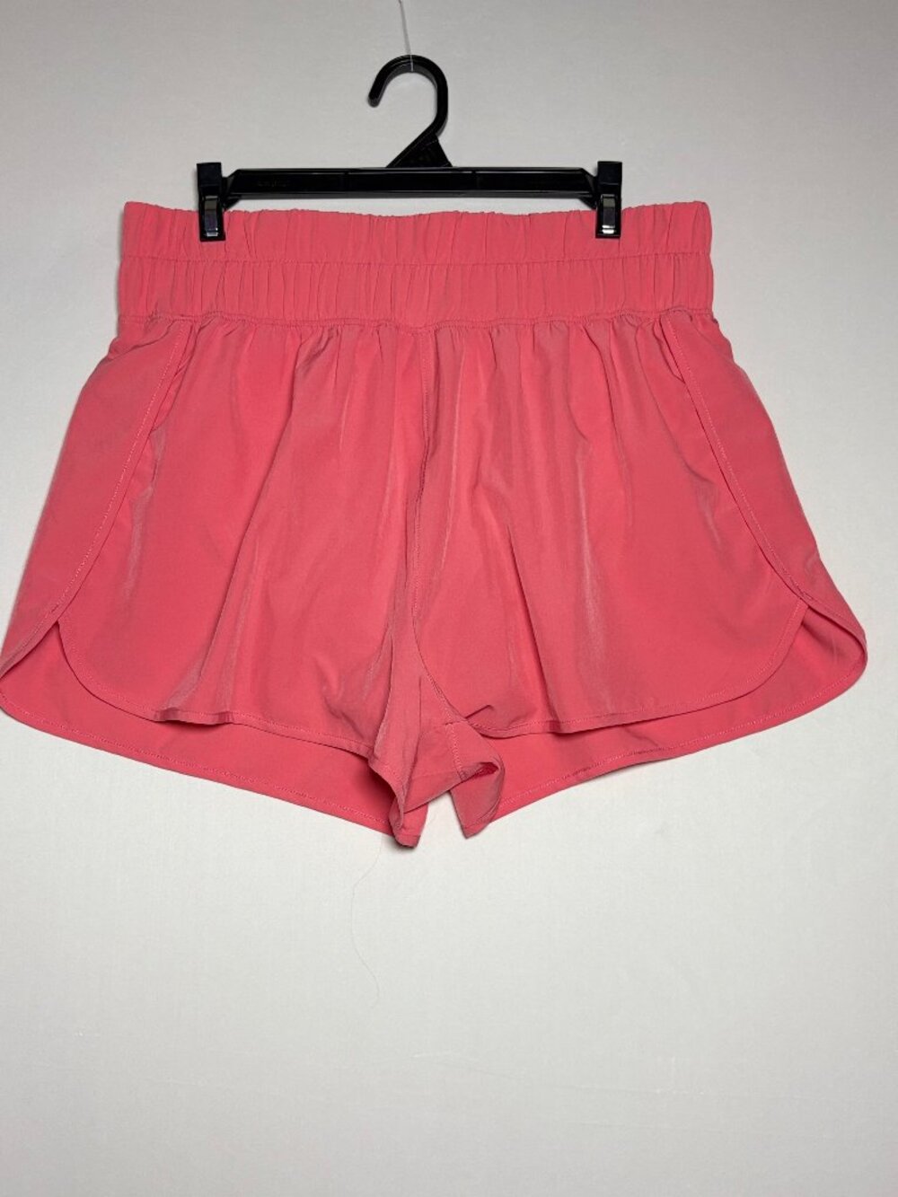 Yogalicious Lightstream Shorts Pink Smocked High Waisted Size L